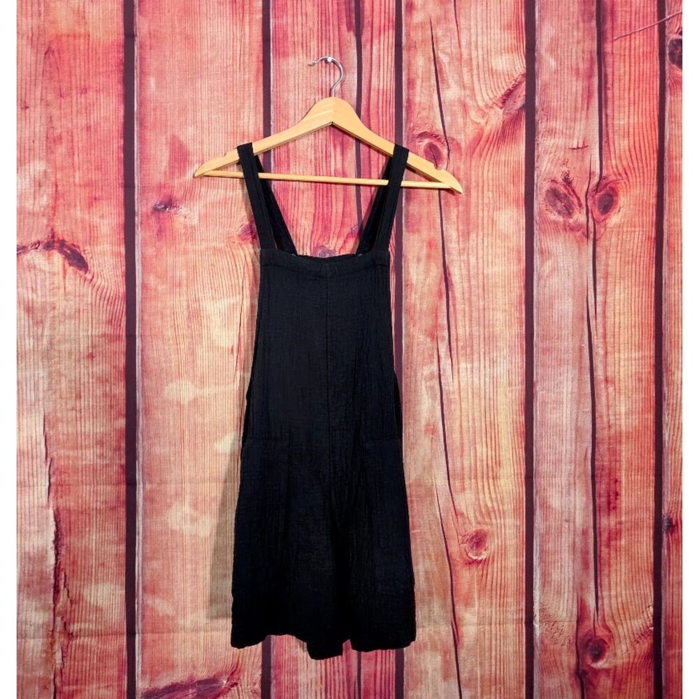 Billabong Beach Crush Black Cotton Overalls Romper S